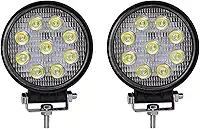 PAR Farol auxiliar Mini Led 13W Redondo 6500K - Super Branco - Universal para moto, Carro e Caminhão - Alto Alcance