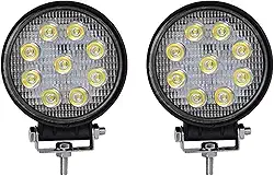 PAR Farol auxiliar Mini Led 13W Redondo 6500K - Super Branco - Universal para moto, Carro e Caminhão - Alto Alcance