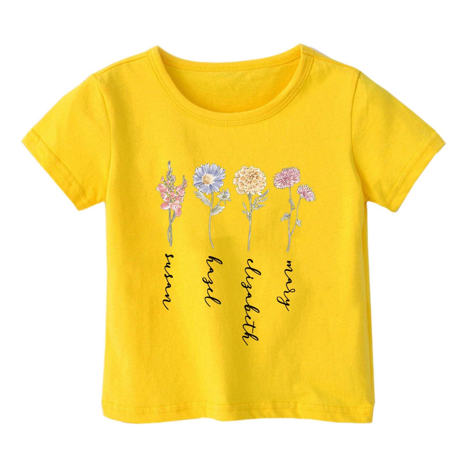 Genérico 2026 Camiseta Infantil Casual con Estampado temático para niñas de 1 a 13 años