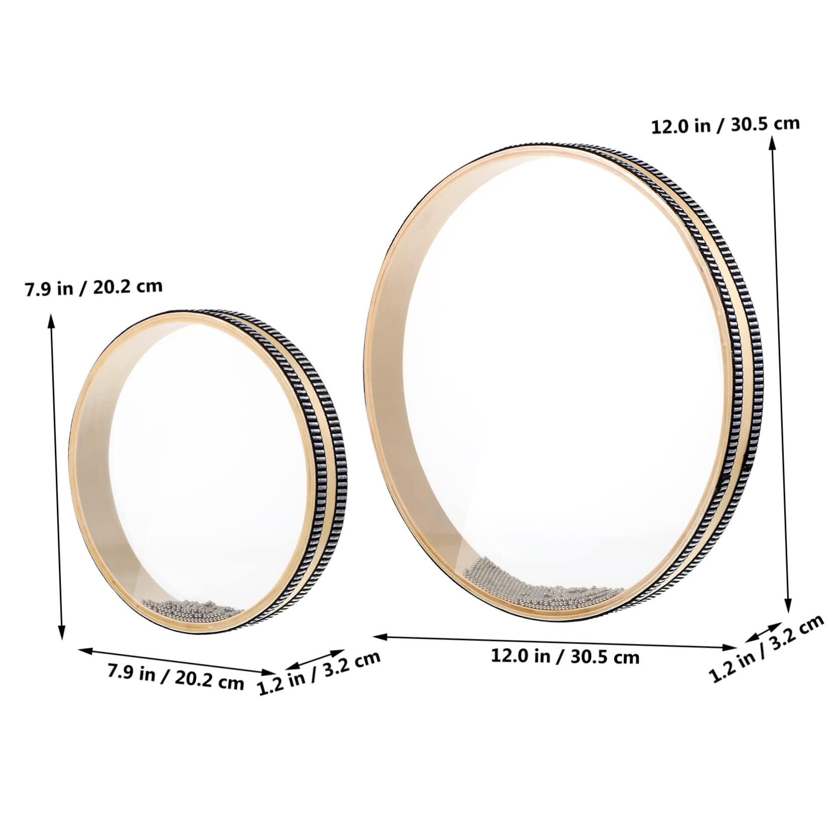 HANABASS 2 Pcs Ocean Drums for Meditation Wave Drums with Steel Balls Musical Instruments for Adults Percussion for Music Classrooms Gatherings