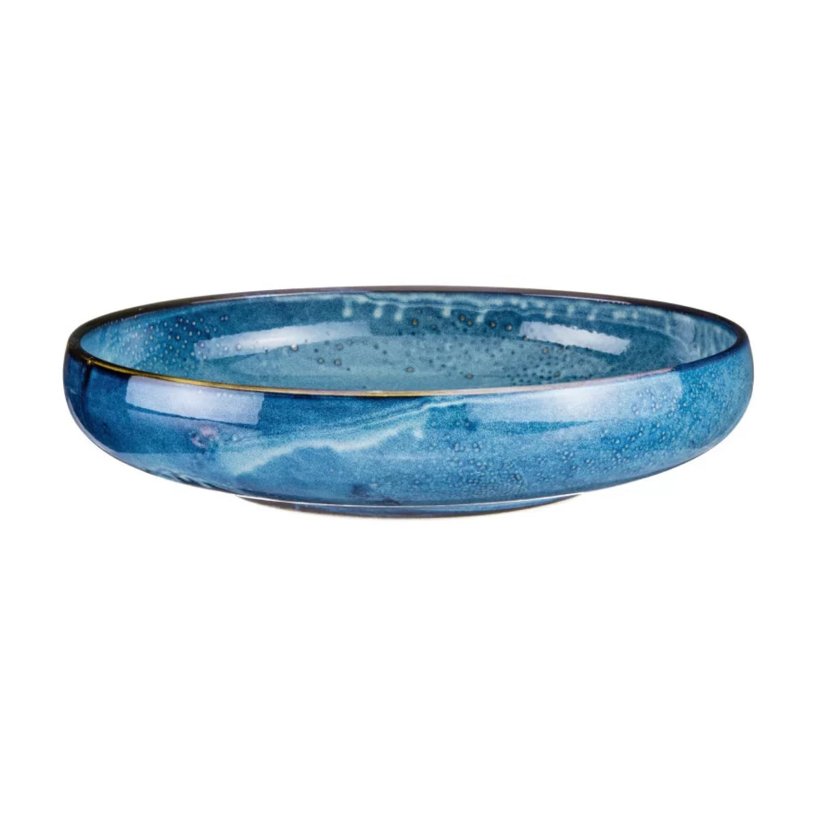 Verlo DEEP Blue Bowl schüssel 34 cm Salatschüssel Dessertschalen Servierschale Müslischalen aus hochwertigem Porzellan