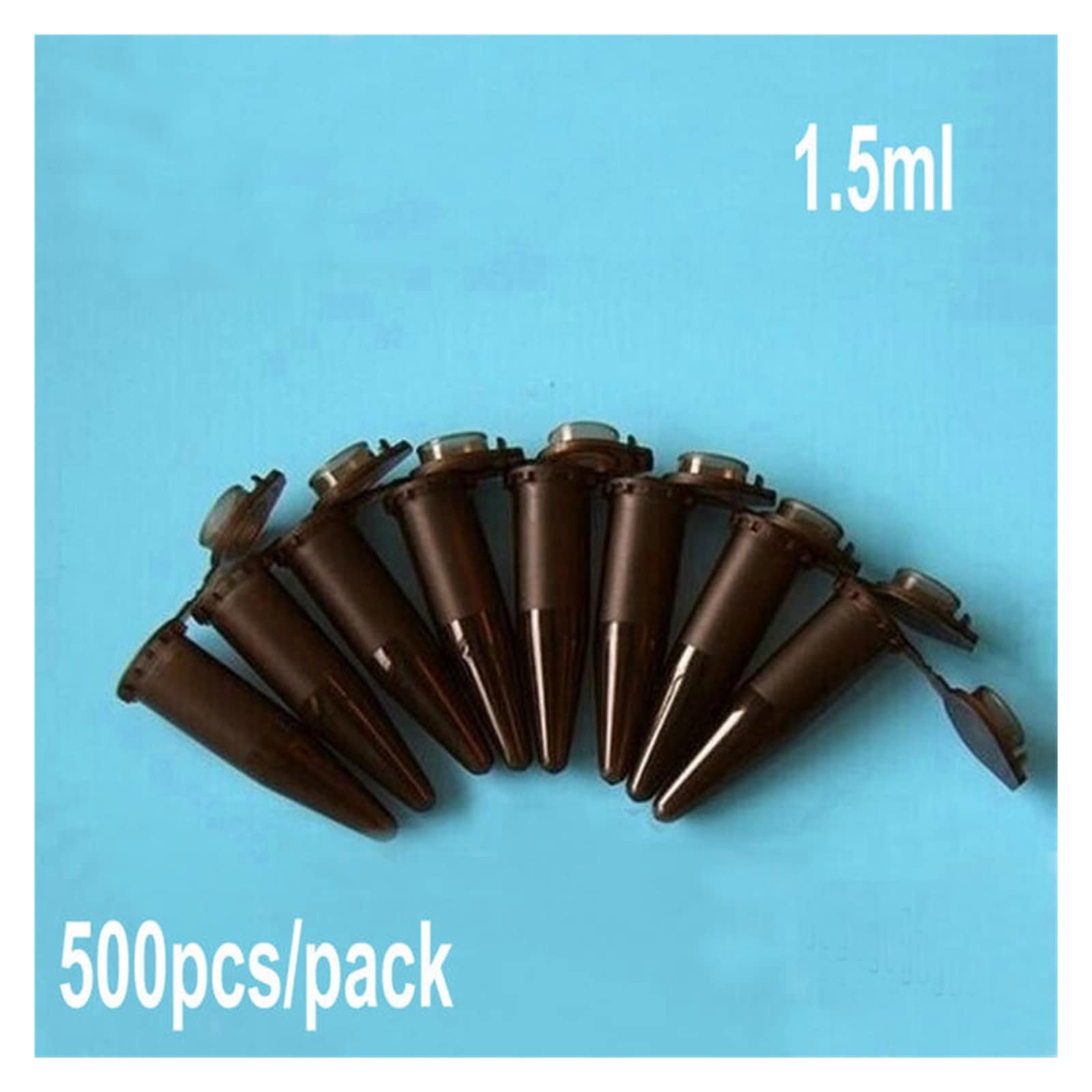 Lab 0.5ml 1.5ml 2ml 5ml 10ml Provetta For Provetta Da Centrifuga Marrone A Prova Di Luce/lucifuga/fotofobica For Uso Nell'analisi PCR(0.5ml 1000pcs)
