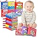 Libros Blandos para Bebé, Libro de Tela Bebé Aprendizaje y Educativo Libro para Bebé Recién Nacido Niños 6 Piezas