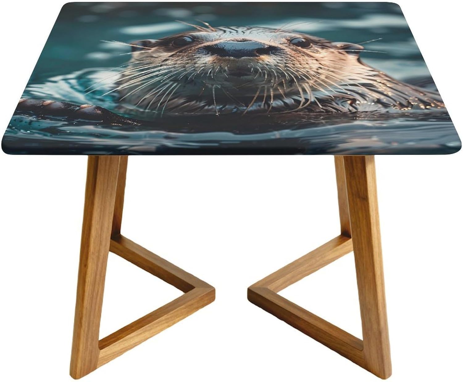 Sea Otter Swimming Square Tablecloth Print Table Cloths Table Cover Wedding Party Holiday Decor