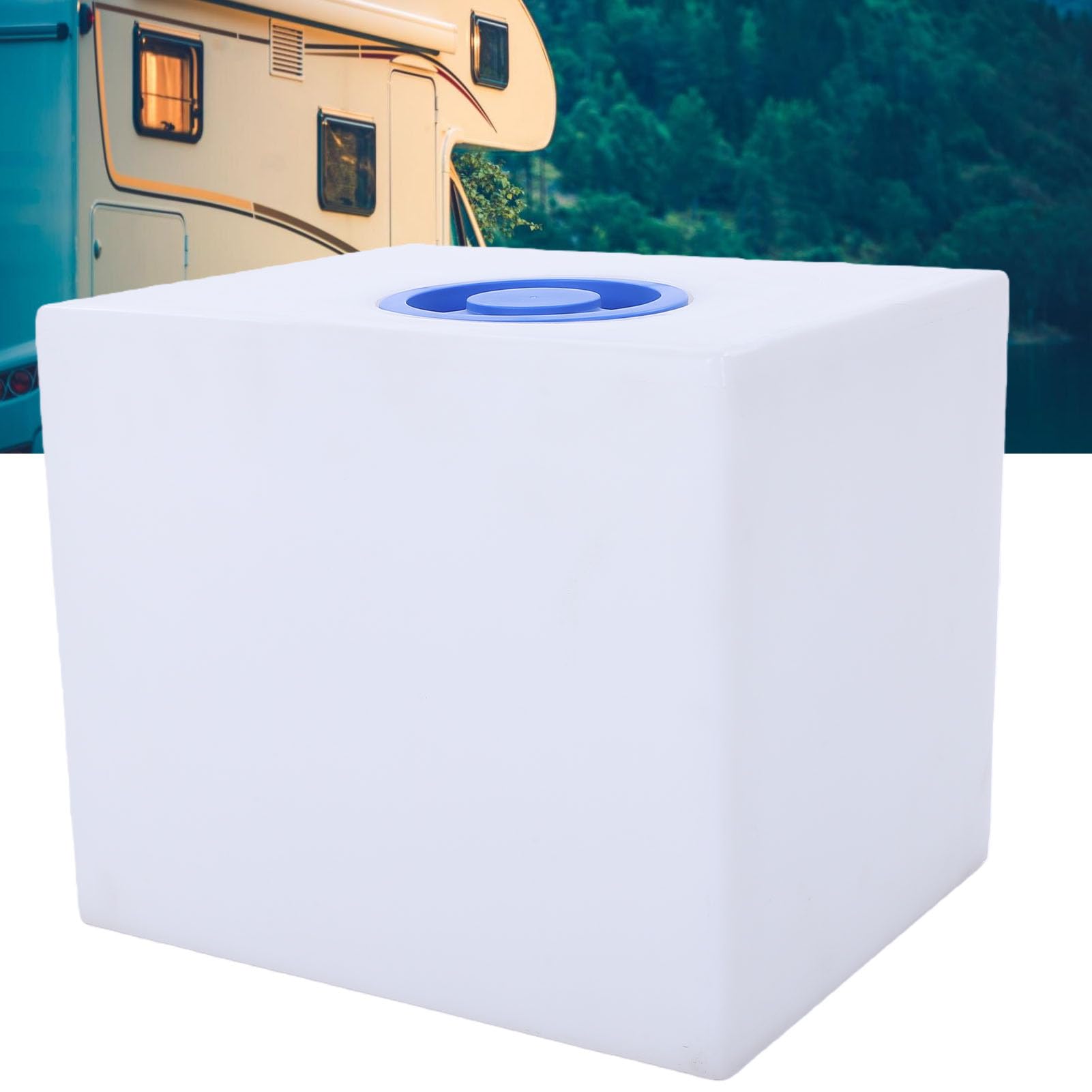banapoy 12 Gallonen RV-Frischwassertank, LLDPE-Trinkwasserspeicher, Camping-Wasserbehälter, RV-Wasserspeicherbehälter für Anhänger, Boot, Yacht, Wohnmobil, 13,39 X 15,75 X 13,39"