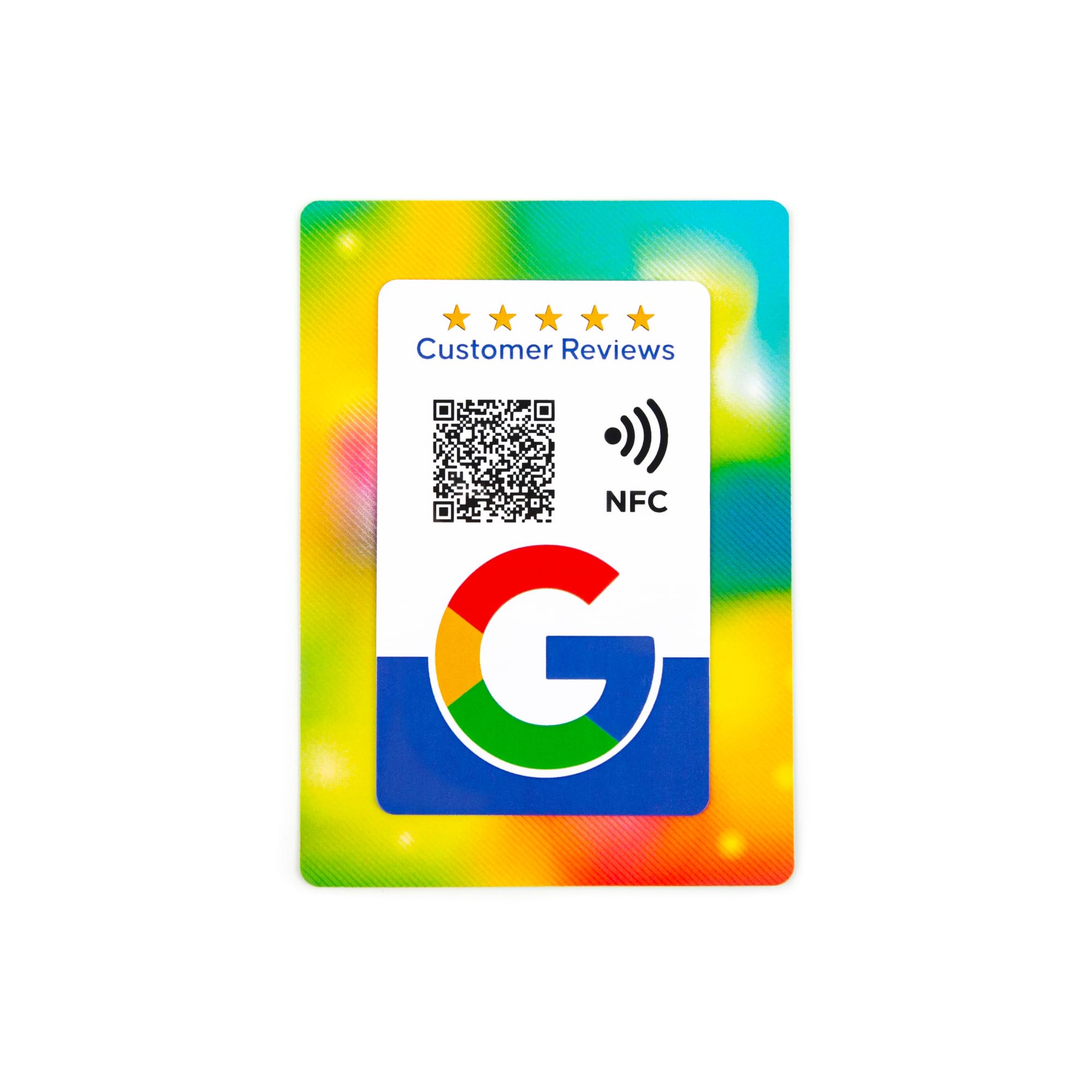 Review & Social Media Follow Card – NFC & QR Contactless - Smart Tap Digital Card for Google, Tripadvisor & Social Media (Instagram, TikTok, Facebook) (Google Review)