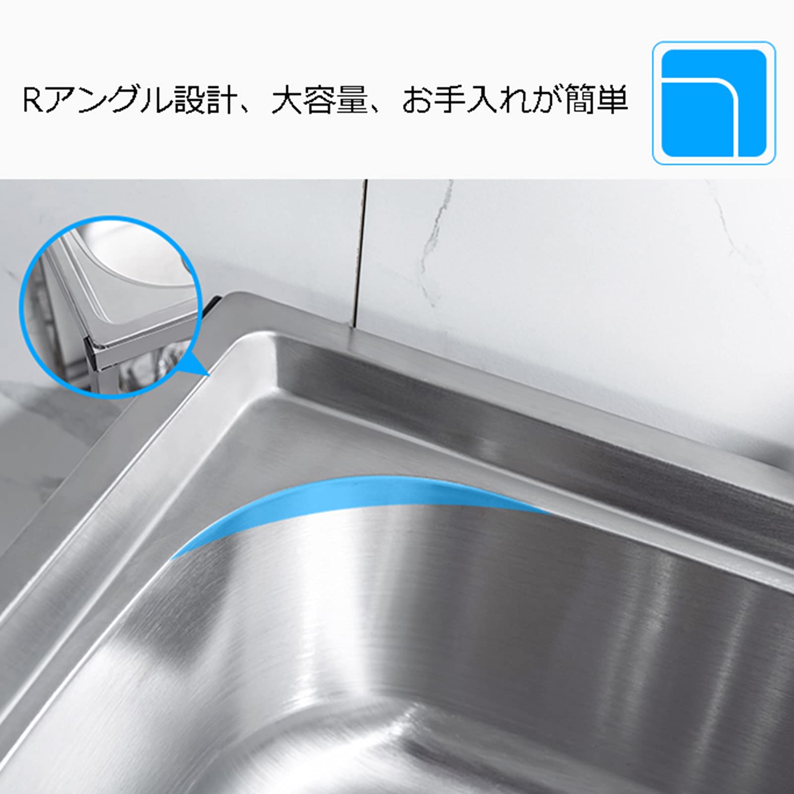 Amazon.co.jp: 屋外/室内用/ベランダガーデンシンク ステンレス製簡易