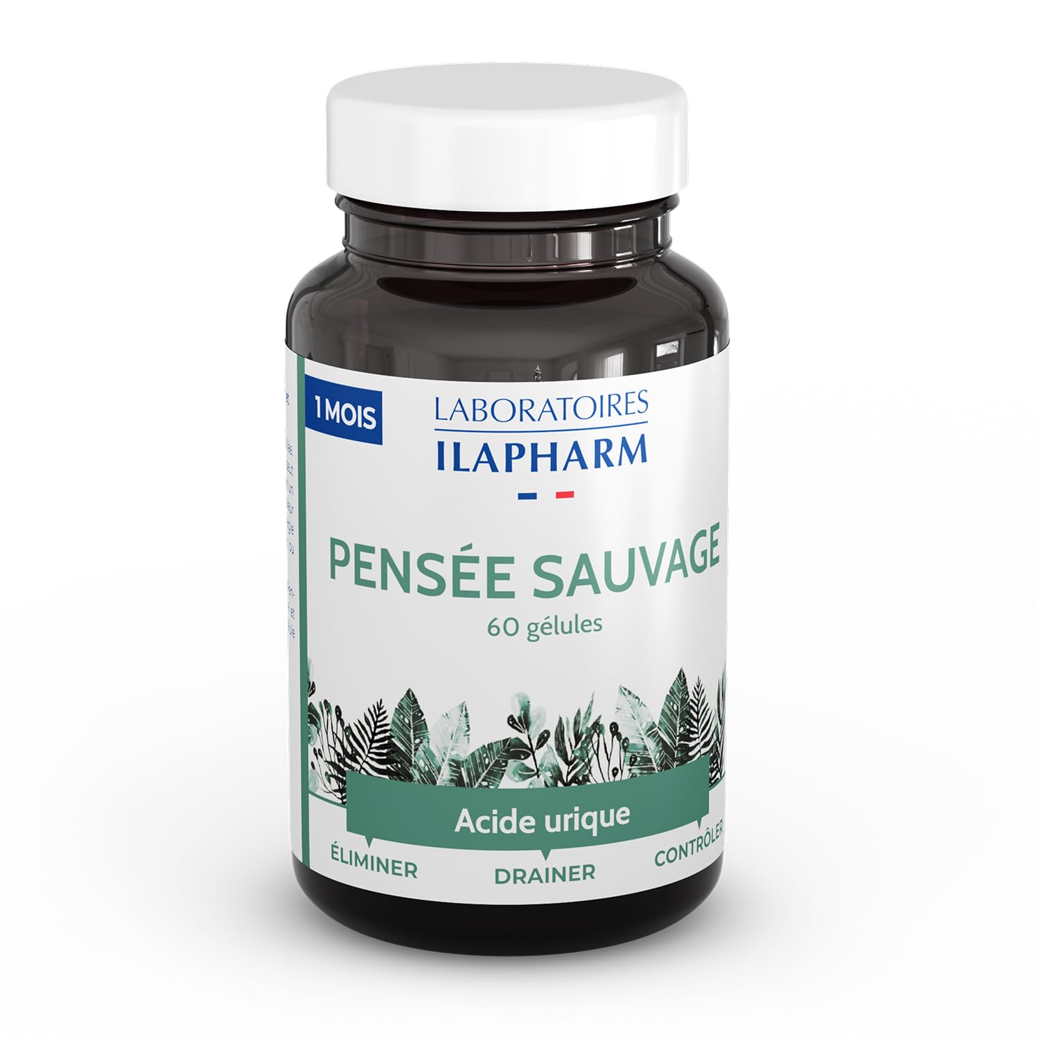 Ilapharm Pensée Sauvage – Complément Alimentaire Français qui favorise l'Élimination de l'Acide Urique – Acide Urique – 60 Gélules Végétales