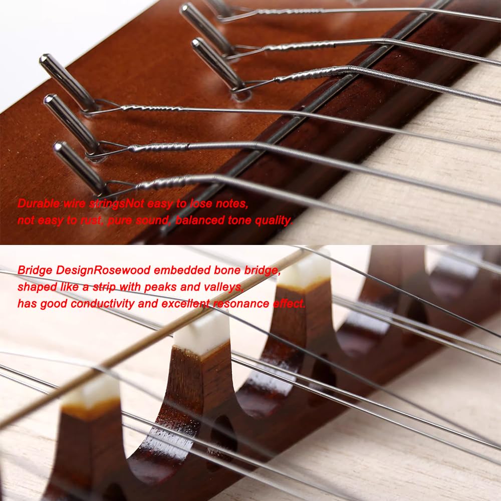Przenośny Dulcimer odpowiedni dla początkujących, długość 60 cm, towarzysza zespołu/miłośnicy muzyki,B