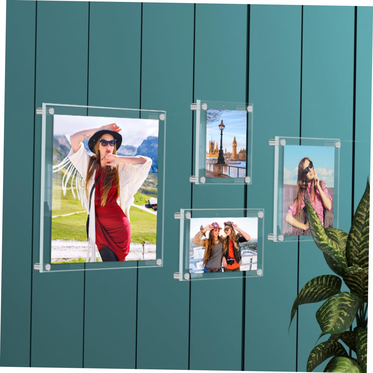ABOOFAN 4 Juegos De Marcos De Fotos Acrílicos Flotantes Para Pared Para Decoración Del Hogar Y La Oficina.