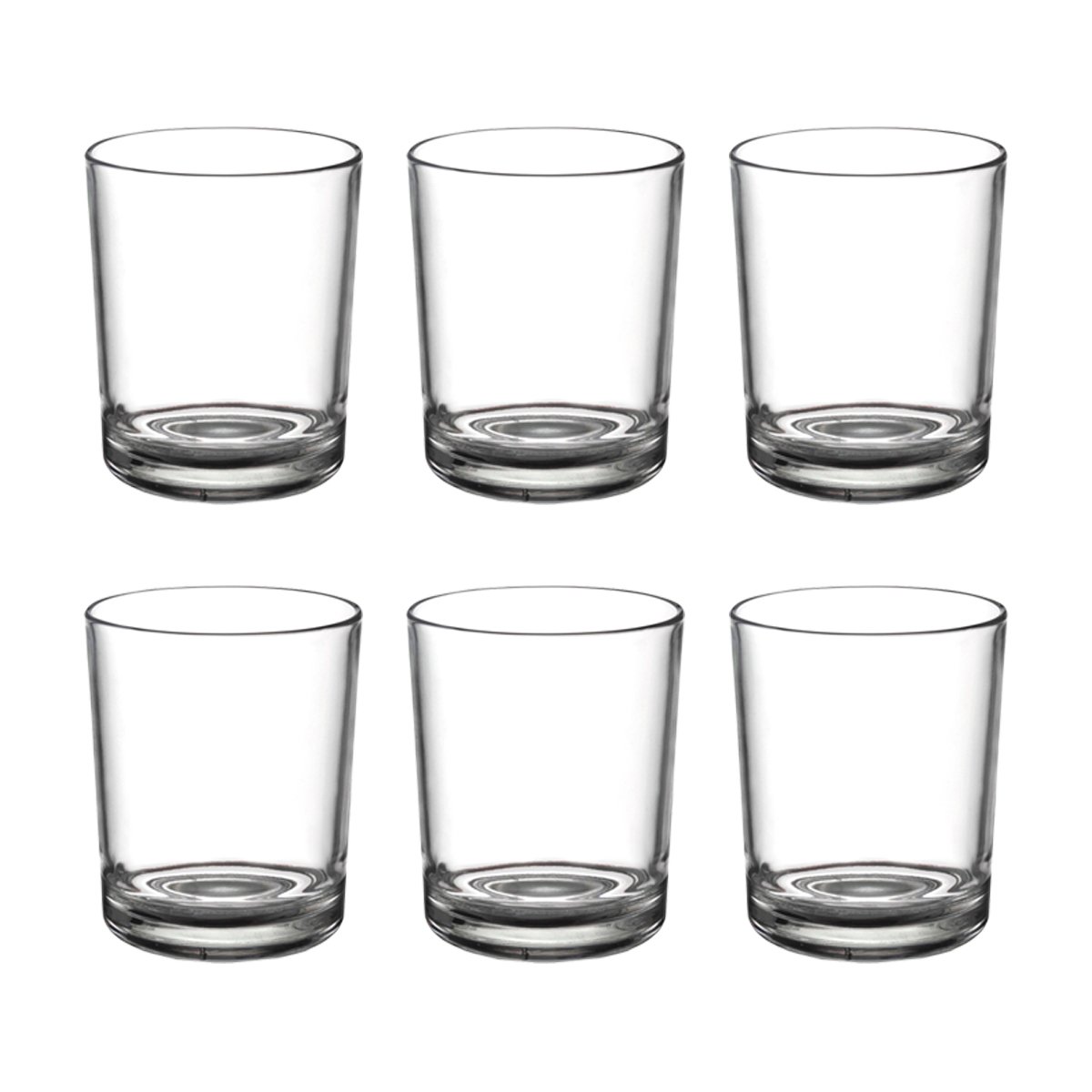 Yera Mellow Gold Tumblers, 340 ml, 6 Pcs Transparent | Stylish & Durable Glassware to Serve Water, Juice, Soft Drink & Iced Beverages | Used for Home Party, Offices & Restaurants | Dishwashar Safe 2