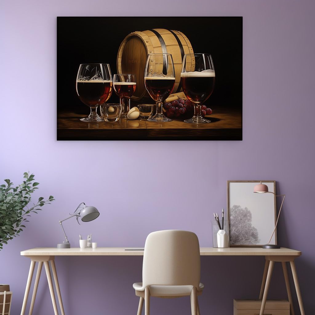 Canvas for Living room. Rustic Elegance: A Symphony of Spirits on Aged Wood, 27 x 18 inch Canvas Wall Art - Contemporary Masterpieces - Modern Home Decor