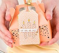 Vista 6 de Juego de sellos y troqueles de feliz cumpleaños para hacer tarjetas, sellos transparentes y troqueles de corte de metal para álbumes de recortes