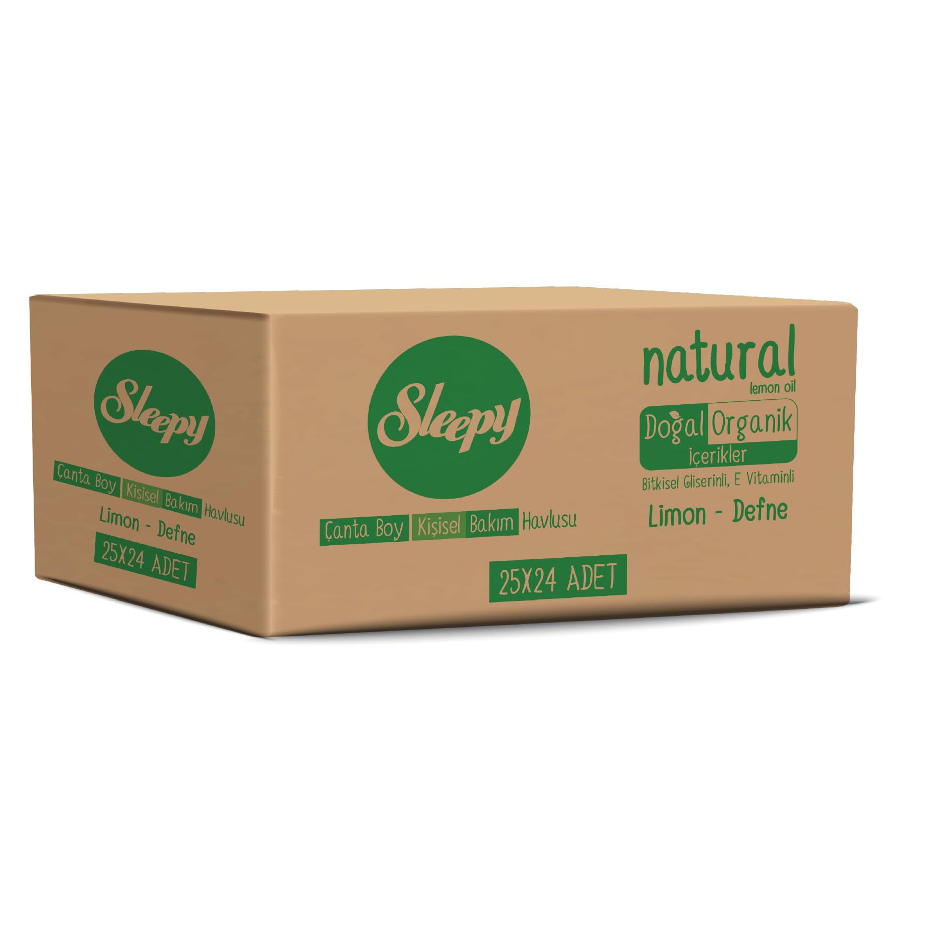 Sleepy Natural Kişisel Bakım Havlusu Çanta Boy 24x25 (600 Yaprak)