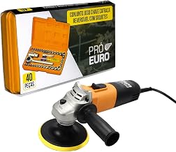 Esmerilhadeira angular profissional pró euro 720w 220v +jogo de chaves catraca
