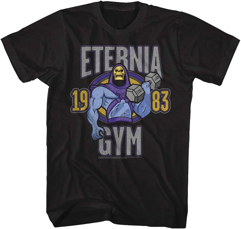 American ClassicsMasters of The Universe TV Television Series Eternia Gym Black Adult T-Shirt Tee