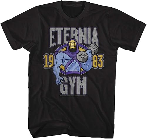 Camiseta negra para adultos de la serie de televisión de Masters of The Universe Eternia Gym