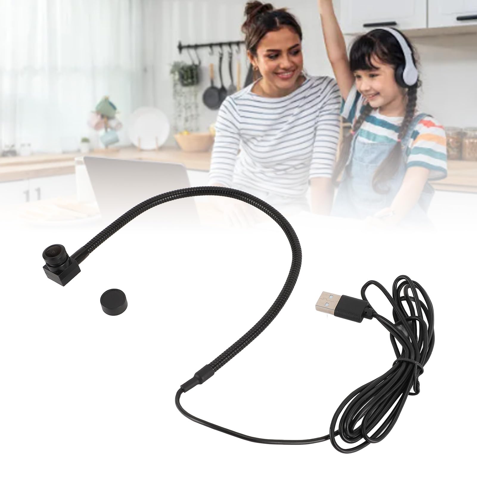 Kamera Internetowa 1080P, USB 8MP o Stałej Ogniskowej FHD, Kamera Internetowa na Poziomie Oczu na środkowym Ekranie, Kamera Internetowa z Kontaktem Wzrokowym, Kamera Internetowa