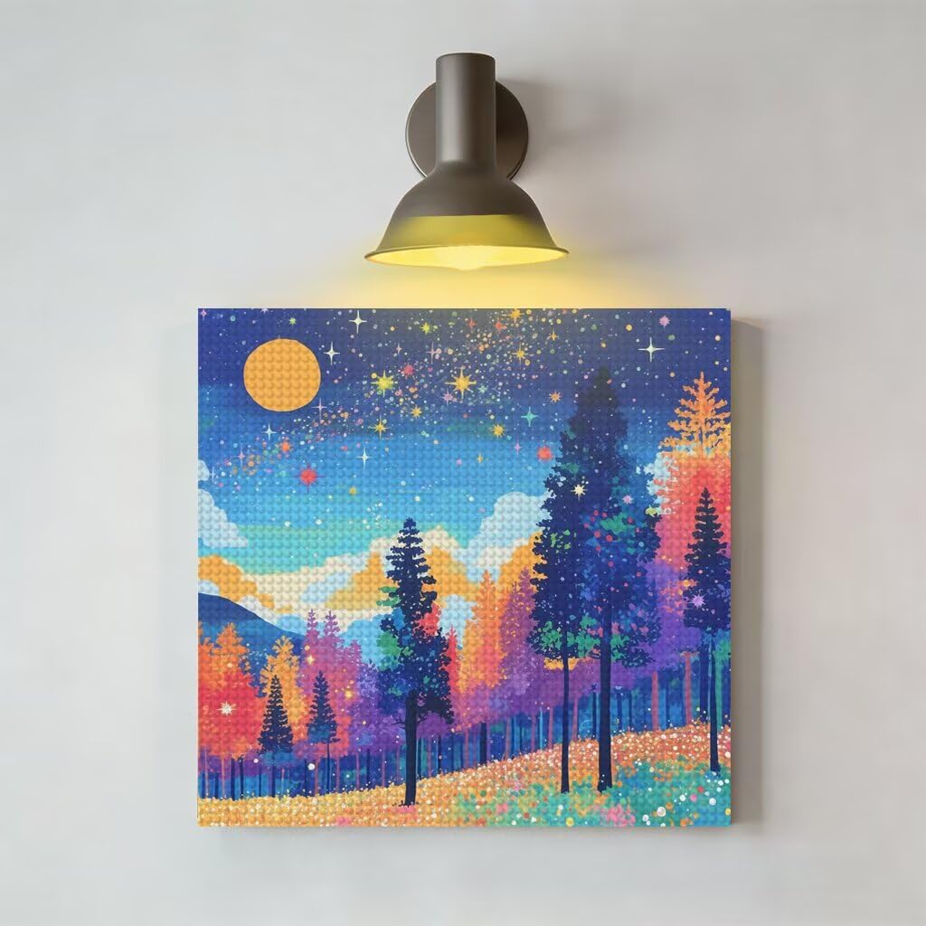 Diament Malarstwo Sen Diamentowa Sztuka Las Rysunek Diamentowy Obraz Diamentowy Obraz Pełny Zestaw Dorosłych 5D DIY Puzzle Ścieg Krzyżowy Mozaika Szkło Malowanie, Dekoracja Ściany Dom 50x70 cm S0620