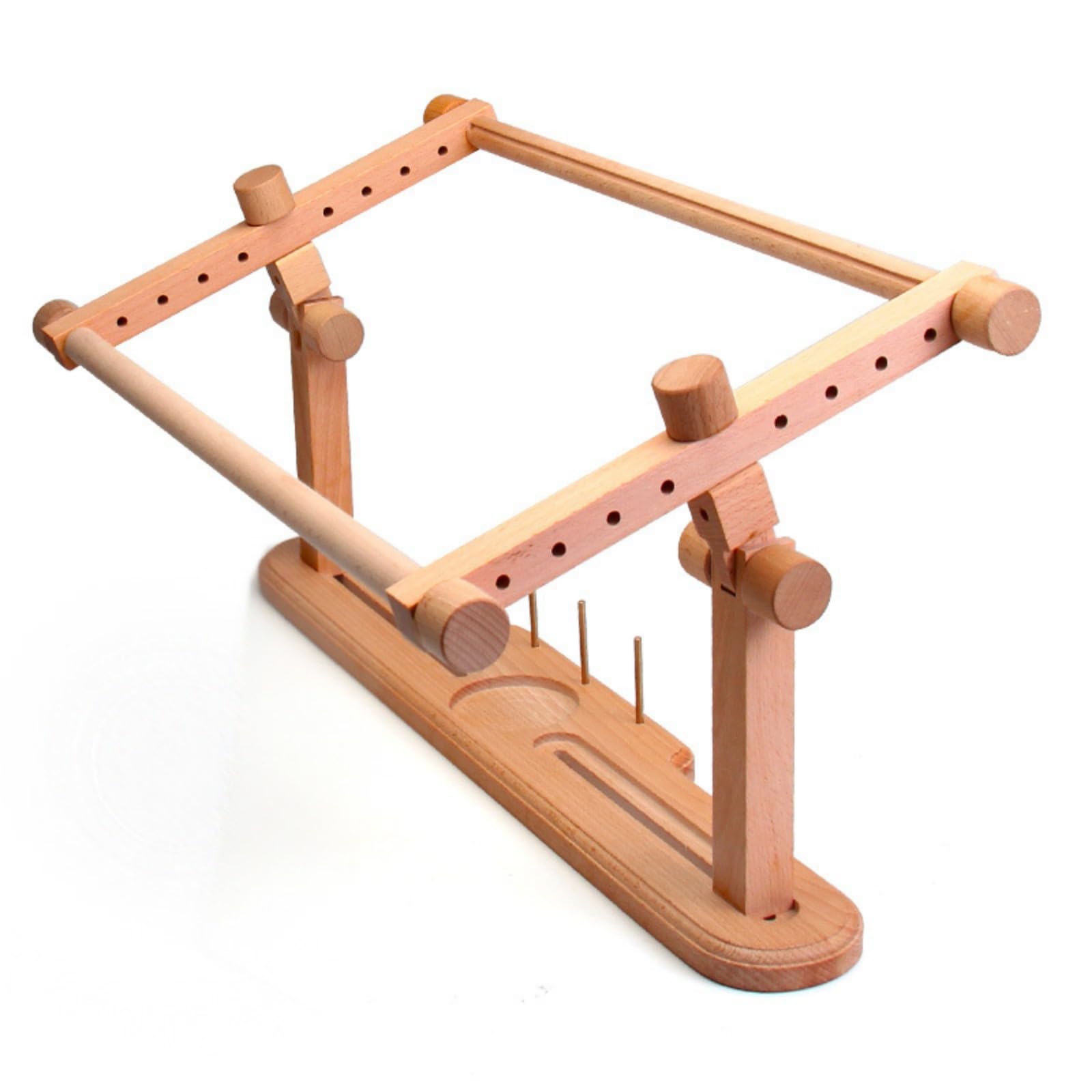 Buxuaaaa Desktop Stitching Hoop Frame Holder Adjustable Wood Embroidery Frame Stand for Fabric Craft Needlework Home Decoration Embroidery