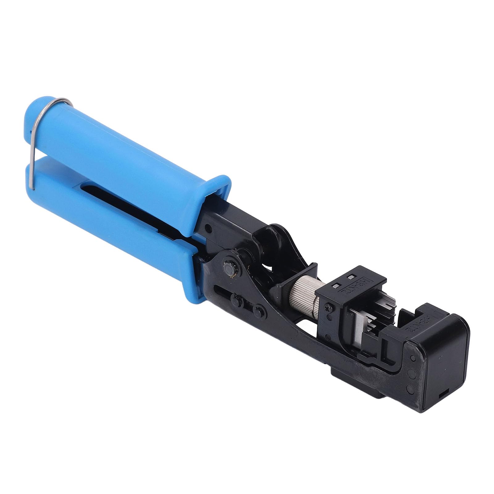 Jeanoko Narzędzie do Zaciskania RJ45, Kąt 90 Stopni, Obsługa jedną ręką, Ergonomiczny Gumowy Uchwyt, Narzędzie do Zakańczania RJ45, dla CAT5e CAT6 CAT6A Keystone