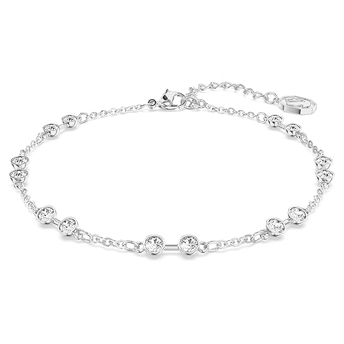 Swarovski Strand Remix Collezione, Taglio Round, Bianco, Placcato rodio