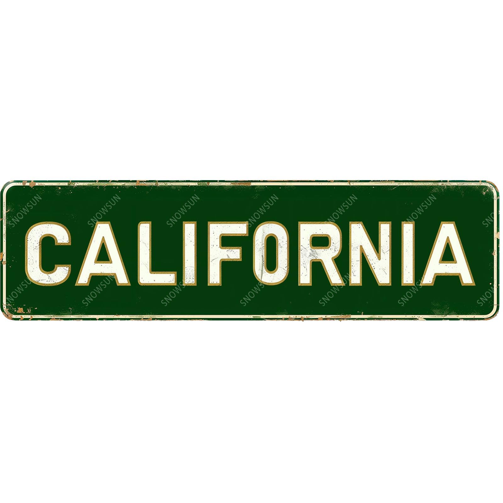 California Street Sign Vintage Tin Signs Art Plaque for Home Office Bar Garden Cafe Yard Garage 4x16 Inch