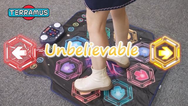 Cadeau Fille 4 Ans TERRAMUS Tapis De Danse Avec 8 Touches Et Lumières LED - Bluetooth - 27 Jouet Fille 5 Ans