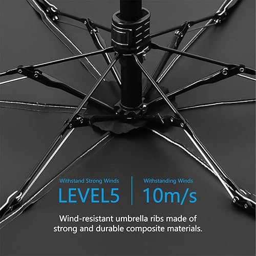 Miniatura 7 de Paraguas pequeño de viaje para bolso, paraguas compacto con protección UV y una bonita caja de regalo, 6 varillas, paraguas portátil ligero y