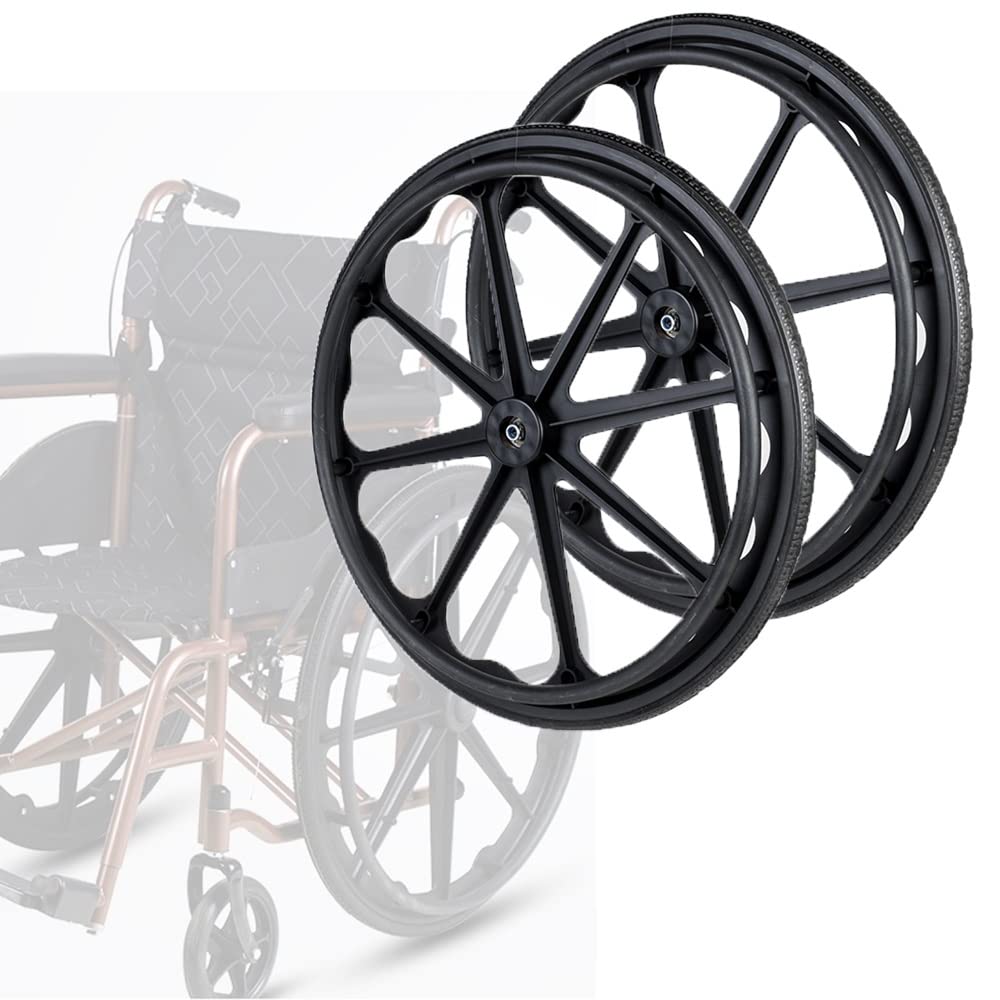 Ruedas para Silla de Ruedas 24 x 1 3/8 Rueda para Silla de Ruedas, Ruedas traseras de Repuesto para Silla de Ruedas, Rueda sólida, Accesorios para Ruedas traseras para Silla de Ruedas para t