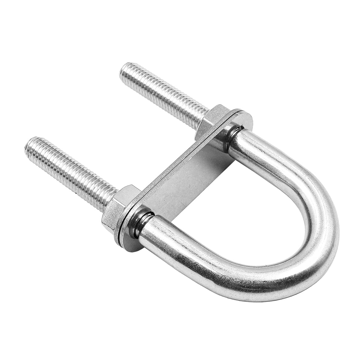 Pack De 2 Pernos En U M8x100 De Acero Inoxidable 304 – Rosca De 8 Mm, Con Tuercas, Pulido Espejo, Resistentes A La Corrosión