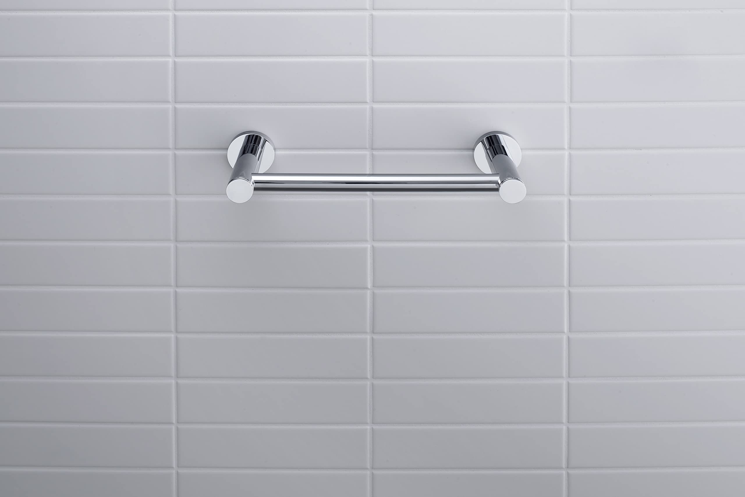 Duravit D-Code Barra de Apoyo para bañera, Barra de Apoyo para el baño Que también Sirve como toallero, Barra para bañera, Barra para Ducha, Barra de Seguridad, 25 cm de Longitud, cromada