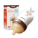 Thyseed Glass Natural Anti-Colic Baby Bottles | Newborn Breast Like Nursing Bottle for Breastfed Babies with Nipple(0-1 Months),5oz,1pack