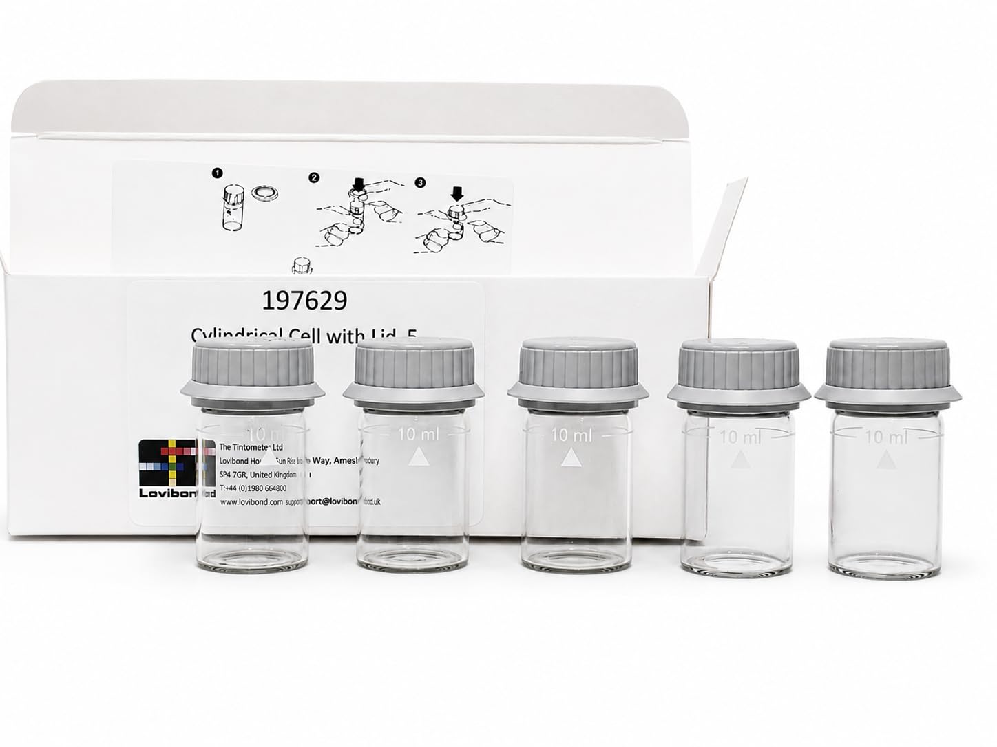 Cellules cylindriques Lovibond avec couvercle