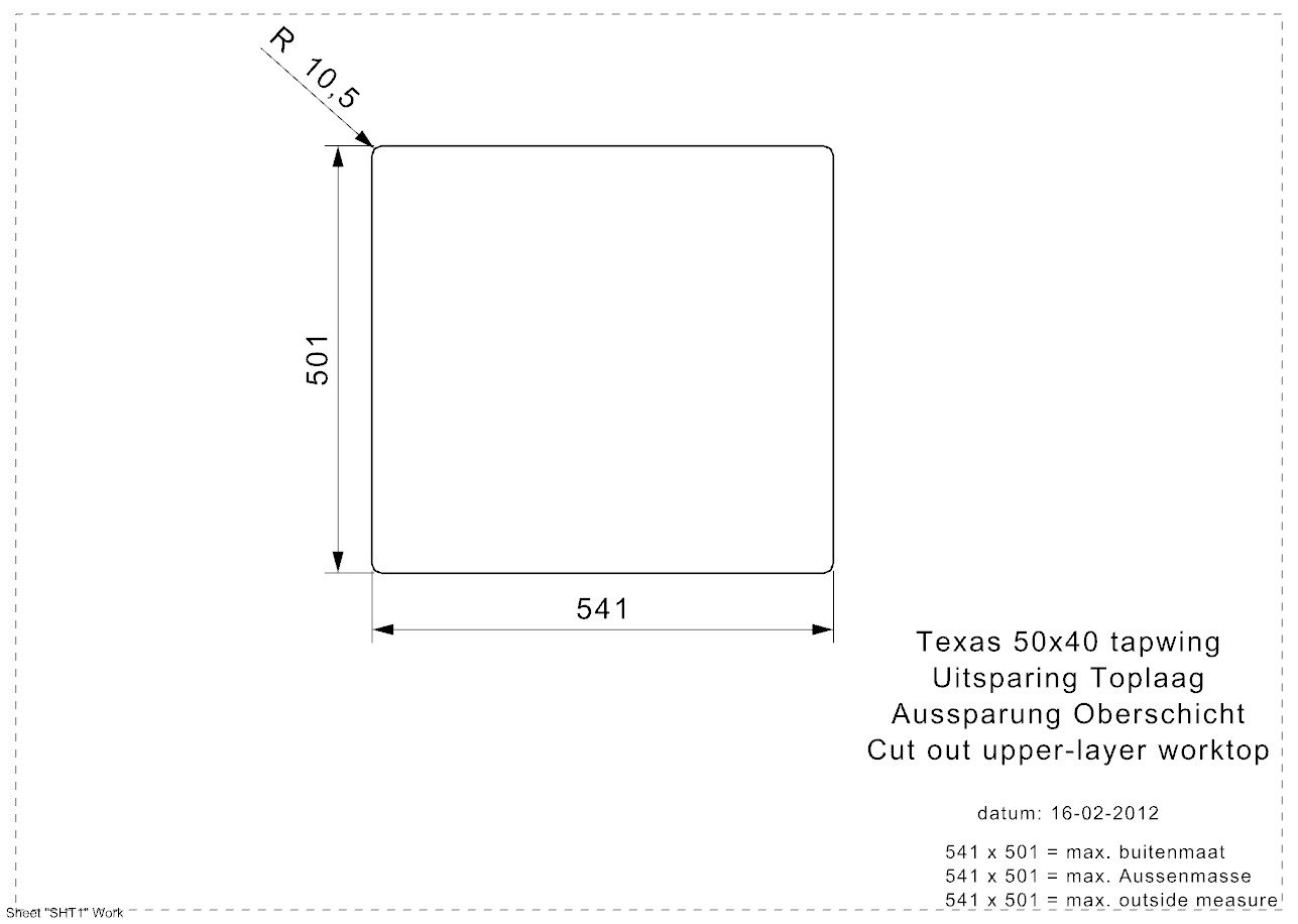 Reginox Edelstahlspüle TEXAS 50 x 40 Hahnlochbank