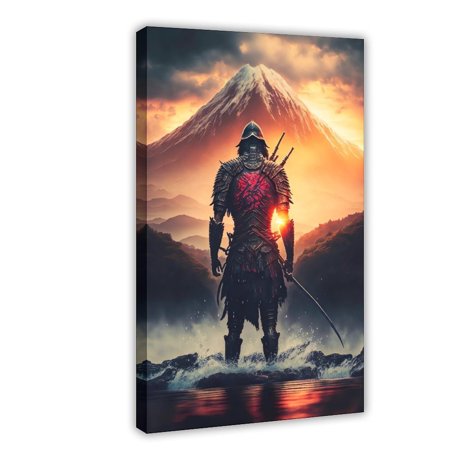 Qnvjqkdsi Frame Japanese Samurai Art (13) Canvas Poster Wall Art Decor Print Picture Paintings For Living Room Bedroom Decoration 24" L X 36" W