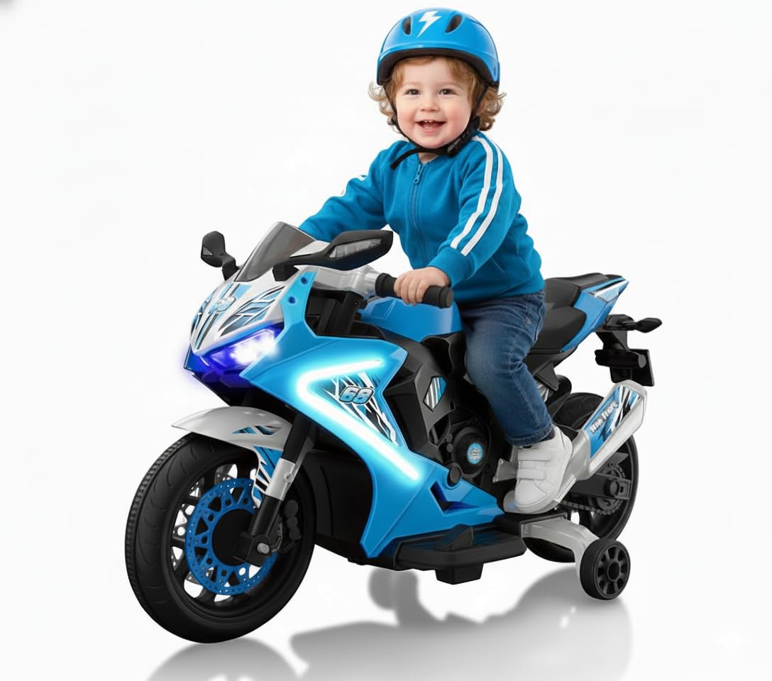 Kid Trax 6V Glow Electric Toddler Kids Motorcycle - Toddler Bike