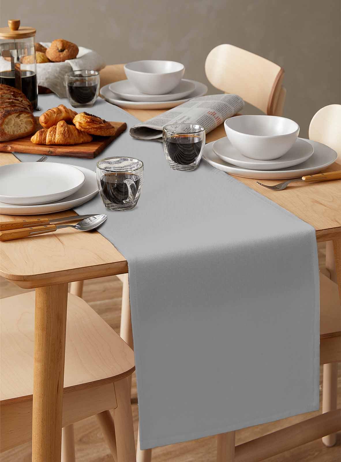 Amazon.com: Gray Cotton and Linen Table Runner 90 Inches, Color Gray Dresser  Decor Table Runners for Dining Party Holiday Wedding Table Decoration :  Home & Kitchen