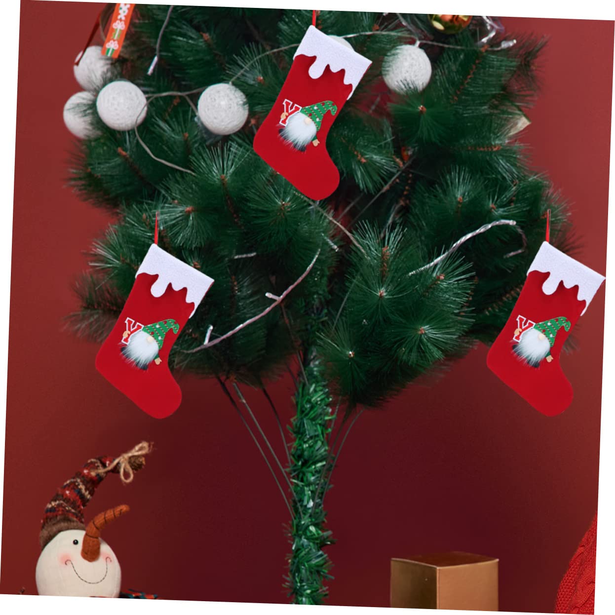 TOPBATHY 15 STK Gesichtsloser Weihnachtsstrumpf Weihnachtsbaum hängende Strümpfe Weihnachtssocken-Süßigkeitsbeutel für Kinder kindergeschenke Weihnachtssto Weihnachtsgeschenktüte