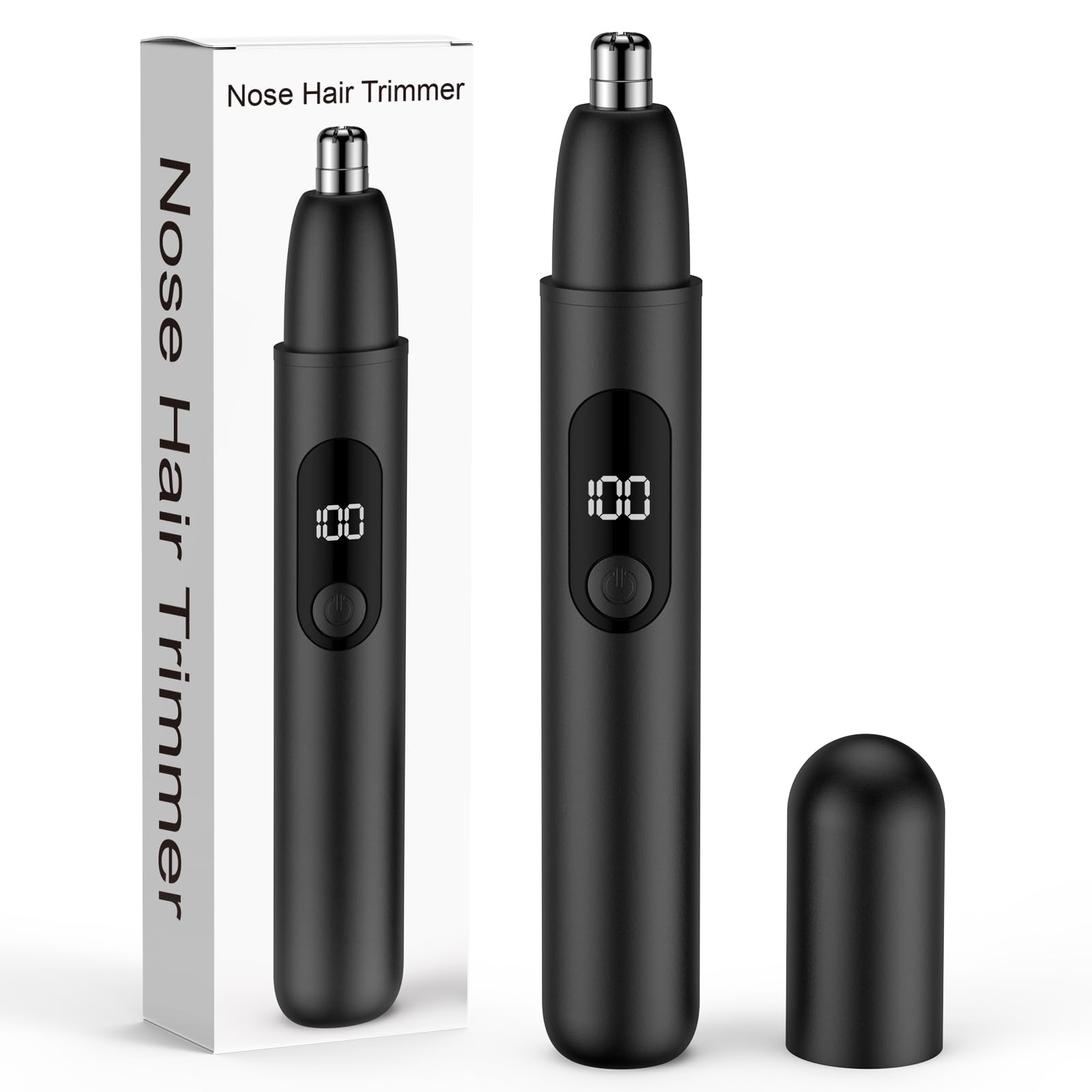 Smity Nose Hair Trimmer Rechargeable Cordless Painless Ear Eyebrow Trimming Tool Dual Edge Blades Razor Easy Cleansing with