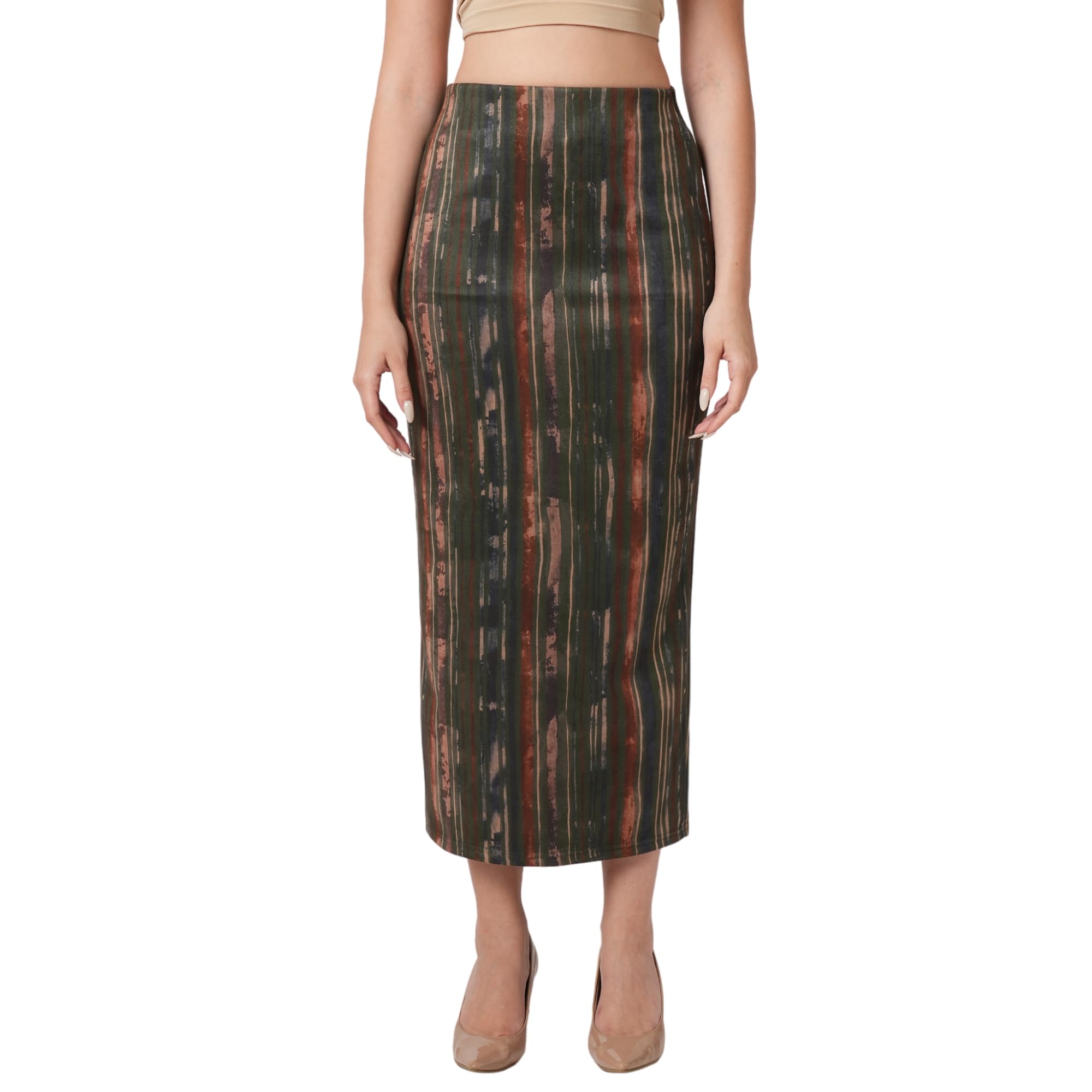 globus Women Skirt (GS568331_Dark Olive_28)-picture-39
