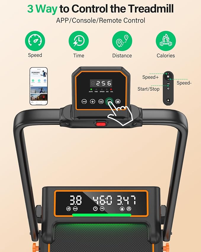 Caminadora Plegable Rayspace B30, 3.5HP, Inclinación 12%, 350 lb miniatura 4