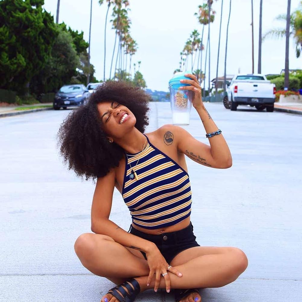 Portable Plastic Cereal Cup for Breakfast Easy to Carry to Go Cereal and Milk Container - Image 4