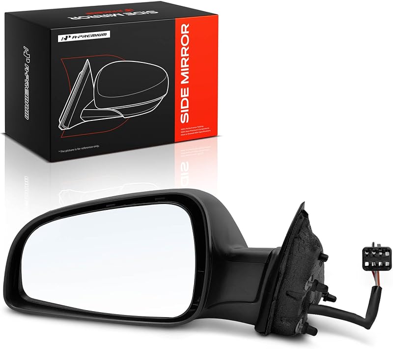 Retrovisor externo elétrico dianteiro esquerdo A-Premium preto para Chevrolet Malibu e Saturn Aura – 1 unidade