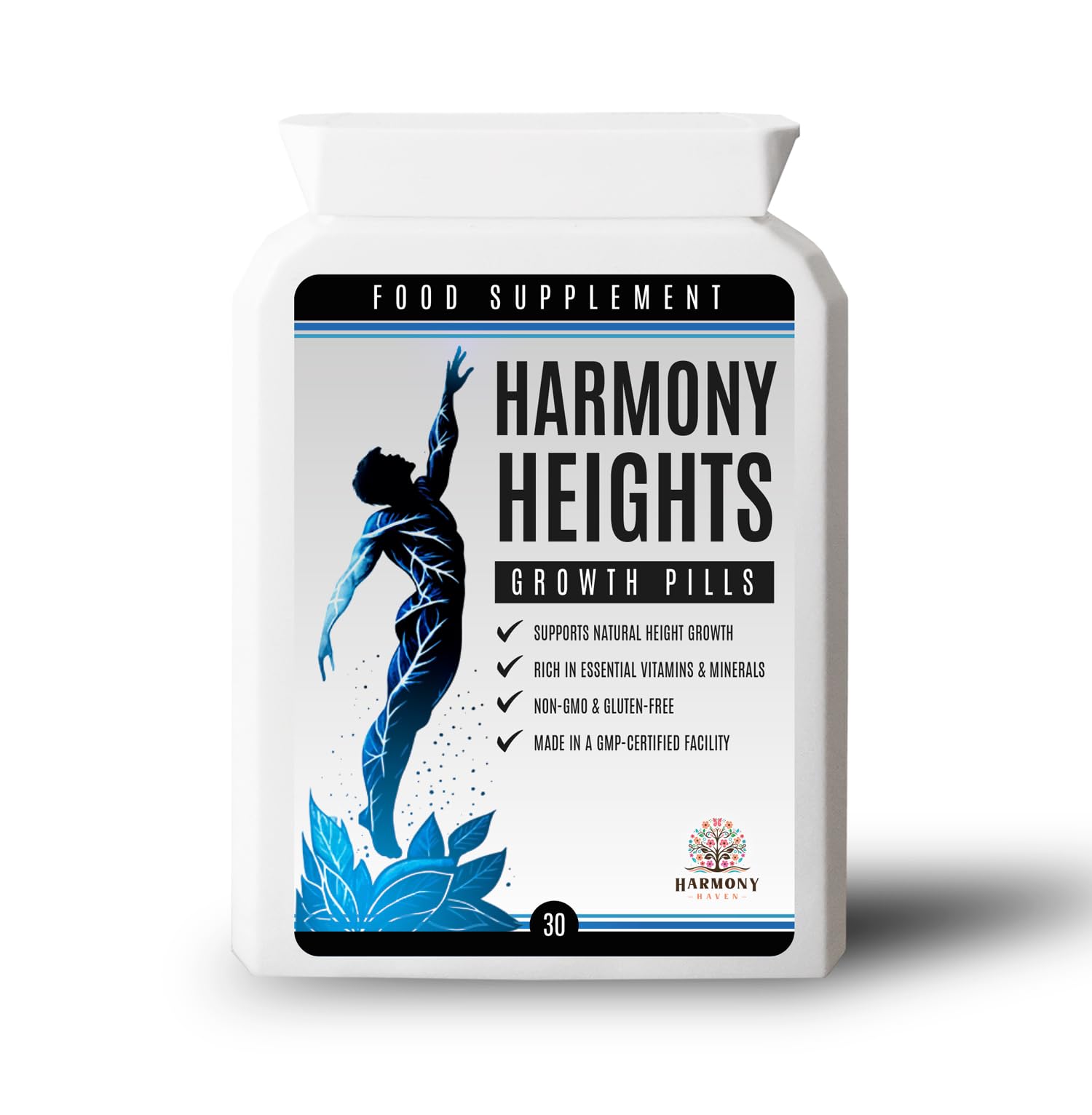 Harmony Heights Growth Pills - Gain Height Enhancing Pill 30