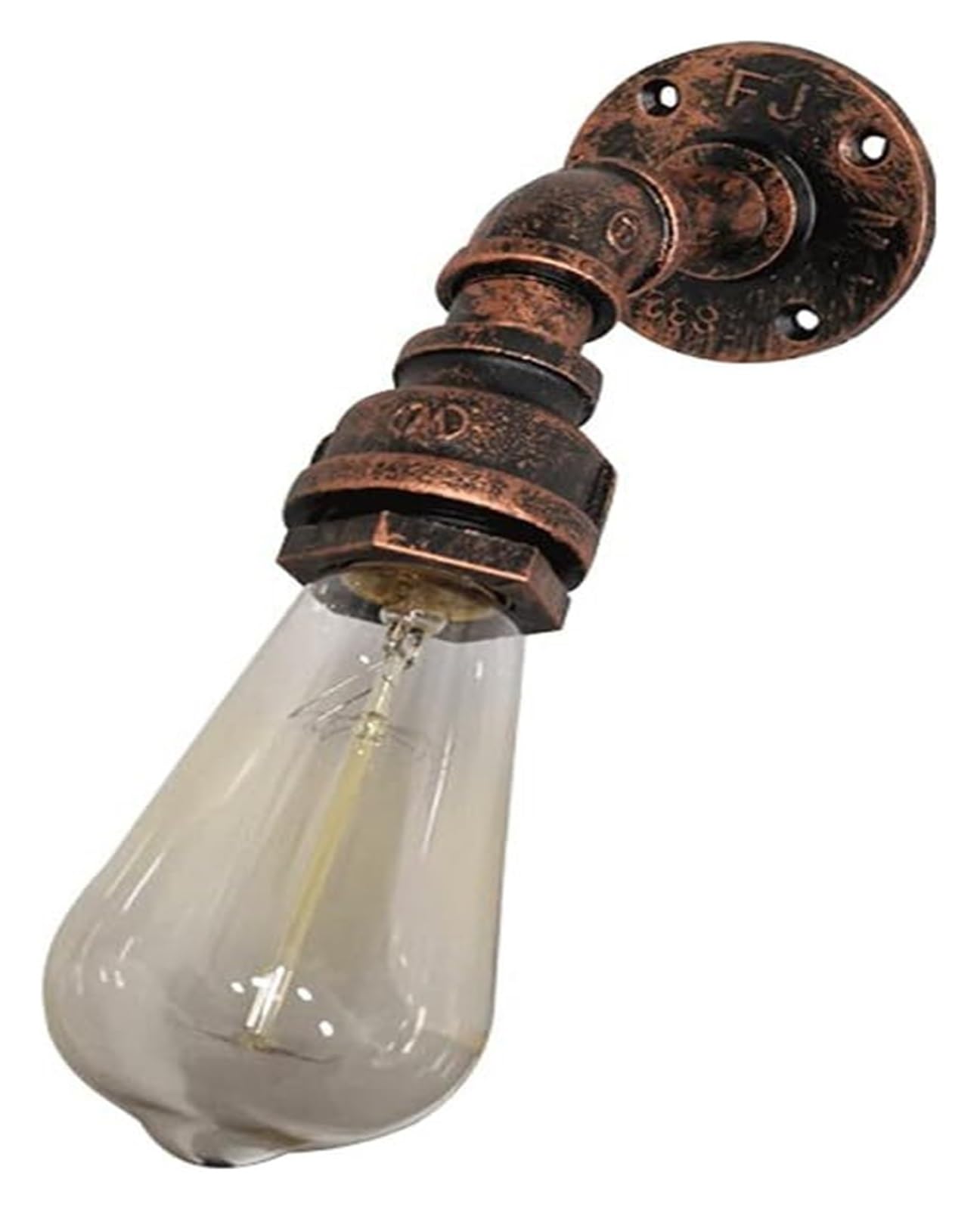 HUAYUSEDF Wmdtr Retro Aisle Stairway Bar Decoration Wall Light Water Pipe Lamp, Edison Single Head Spotlights Creativity E27 Bronze Socket Sconces, Chandelier