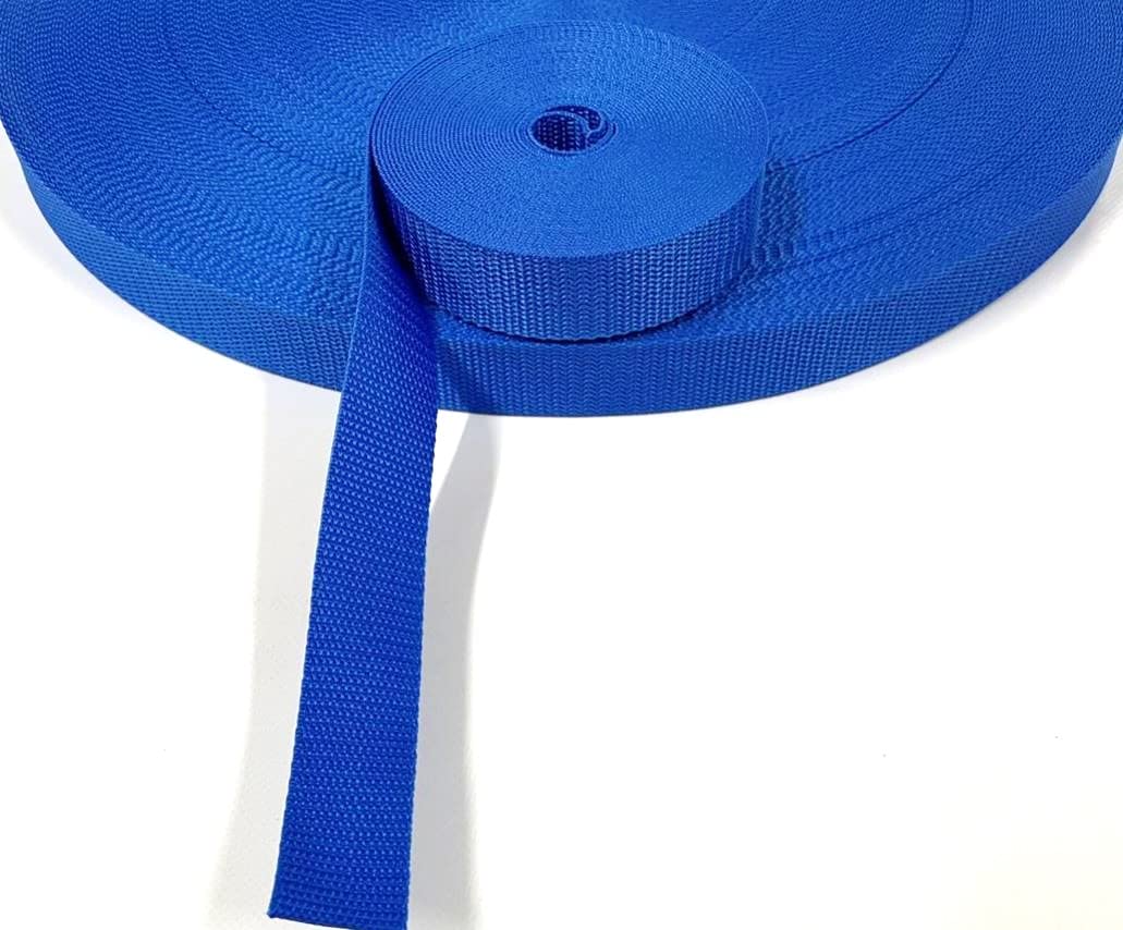 25mm Polypropylene Webbing Lightweight Strap For Backpacks Belts Handles Bags Straps Dog Leads (10 Metres, Royal Blue)