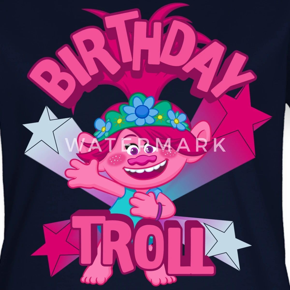 Spreadshirt Trolls Birthday Troll Poppy Women's T-Shirt - Image 3