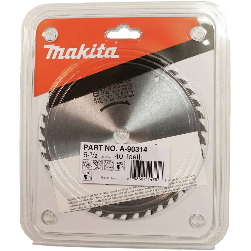 Makita A-90314 Hoja de carburo de 6-1/2 pulgadas, 40 dientes