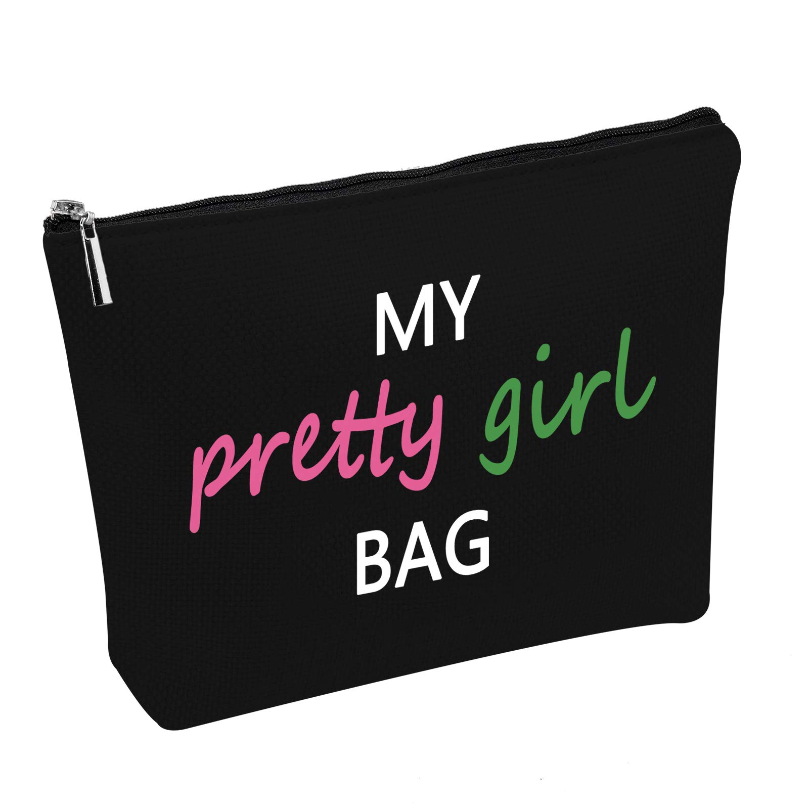 Pink and Green Sorority Gift Make Up Bag Graduation Gift For Sorority Sister (MY Pretty Girl Bag1)